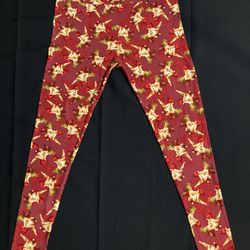 Valentine’s Day Cupid Red Lularoe Leggings Size Tall & Curvy Angels Love Hearts Fits Sizes 12-18