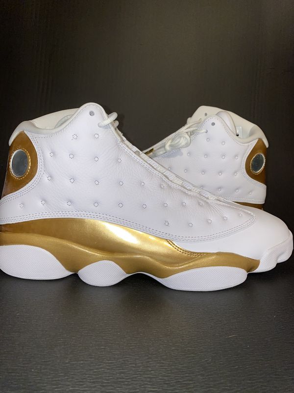 jordan 13 retro white and gold