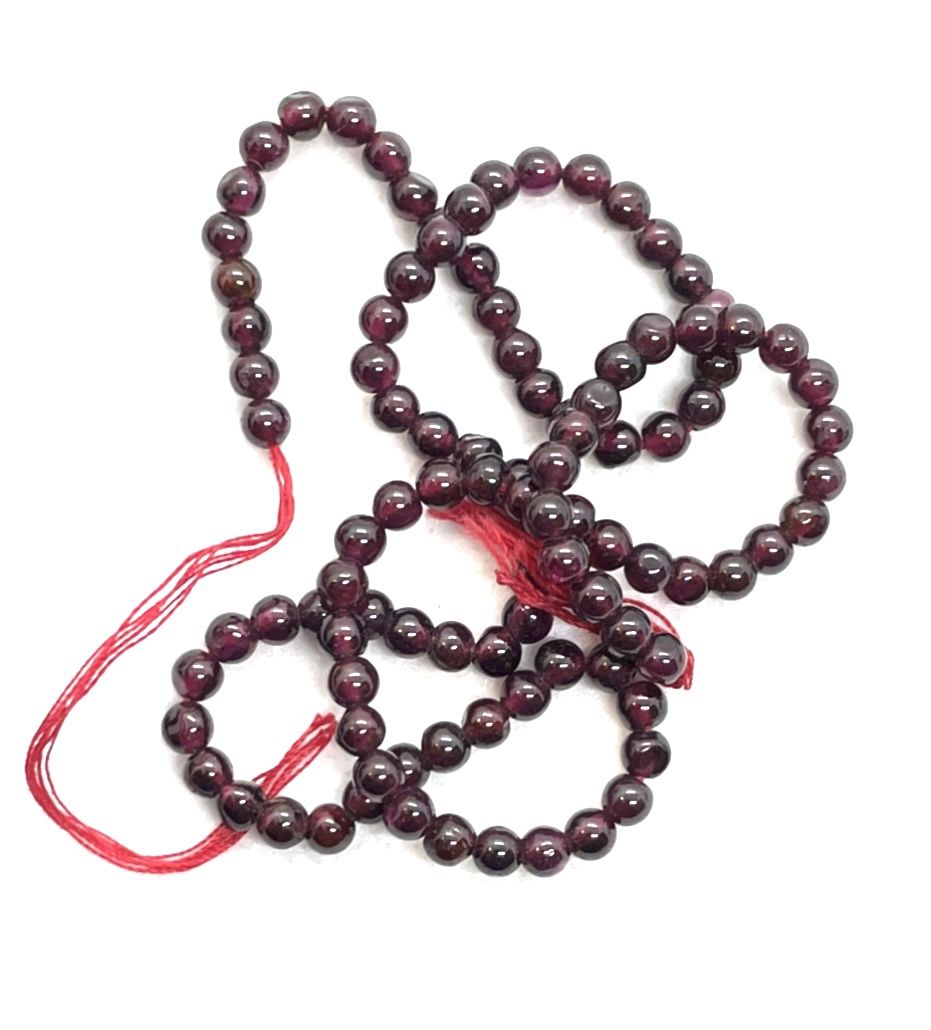 14.5” Strand Of 3.5mm Garnet Beads