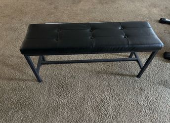 Black Tufted Bench