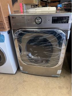 XL king side Steam dryer LG stainless steel w 29”