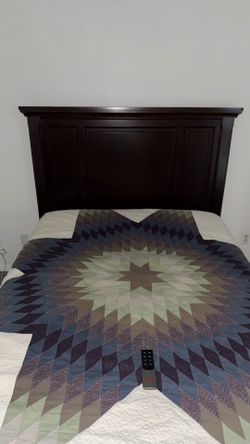 Dark Wood Bed *PRICE CUT