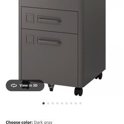 Drawer unit on casters, dark gray, Cabinet, Storage