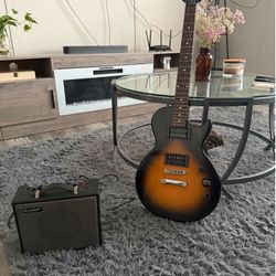 Electric Guitar Epiphone Les Paul Special Ⅱ Sunburst ( NO CASE ) with Sawtooth 10-Watt Electric Guitar Amp- minor chips -fully restrung -fully functio
