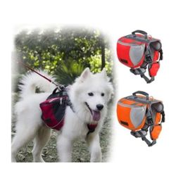 Tail Up Dog Saddle Bag Harness Red L.