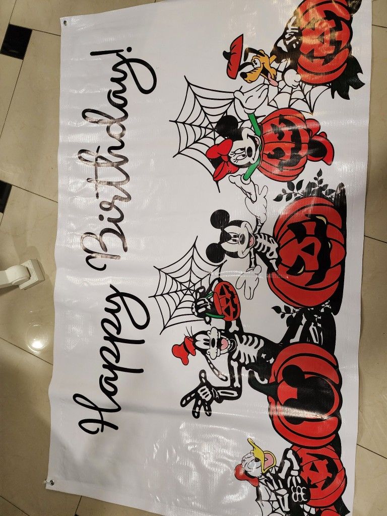 Disney Characters Birthday Banner