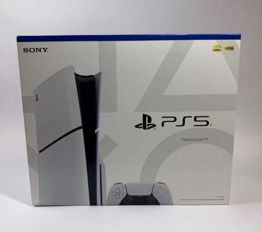 New Sony PlayStation 5 Slim Disc Edition PS5 1TB White Console Gaming System