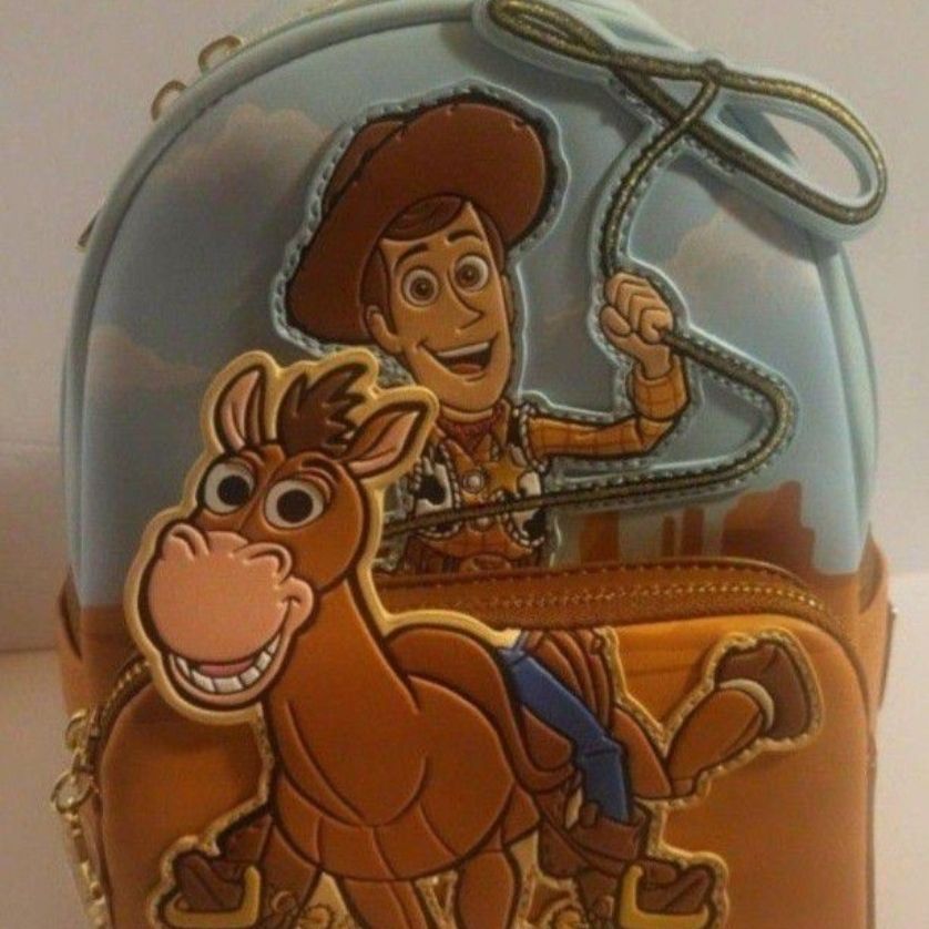 Toy Story Woody & Bullseye Disney Loungefly Backpack - NWT - Exclusive Disney Pixar Toy Story Woody, Jessie, and Bullseye Western  main image 4