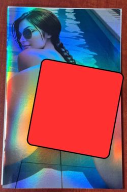 Lara Croft Pool Day Cosplay Bangers Comics Virgin FOIL Cover LE 10