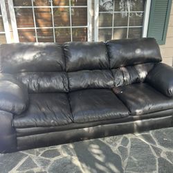 Used But Comfy Pleather Couch