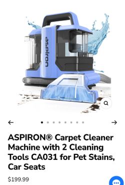 ASPIRON® Carpet Cleaner Machine with 2 Cleaning Tools CA031 for Pet Stains, Car Seats