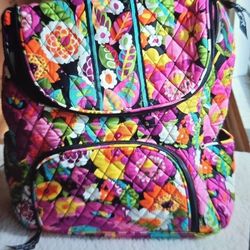 NEW Vera Bradley  Double ZIp Backpack "VA VA Bloom"