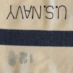 NAVY WOOL Blanket - WW2 Vintage Single Sailor 