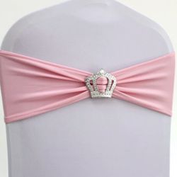 Pink sash with crown