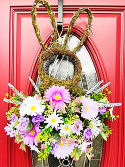 Bunny And Flowers Wreath