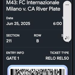 Soccer Match  Internazionale Milan vs CA River Plate