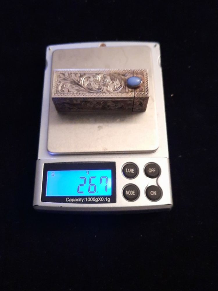 Vintage Sterling Silver Lipstick and Mirror Box
