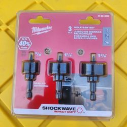 Milwaukee SHOCKWAVE Thin Wall Hole Saw High Speed Steel Kit (3-Piece