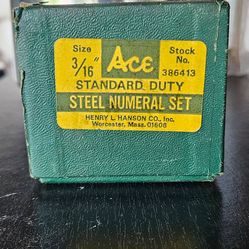 Ace Standard Duty Steel Numeral Set