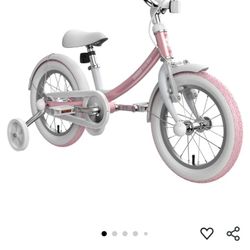 Segway Ninebot Kid’s Bike for Girls, 14 inch with Training Wheels, Pink
