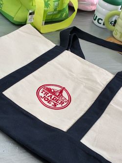 Trader Joe’s Large Navy Canvas Tote Bag