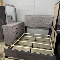 New Bed 3 Pcs Bedroom Set 