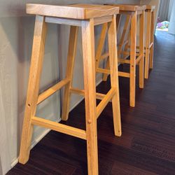 Blonde Wood Stools 
