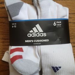 Brand New 6 Pairs Of  Men's Adidas Socks 