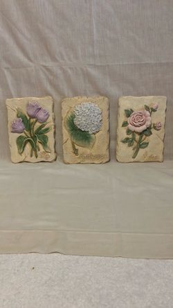 Trio of Spring Wall Plaques