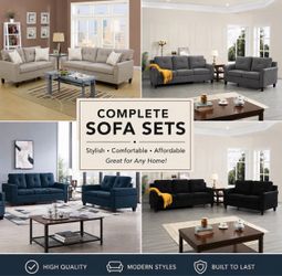 Complete Sofa and Loveseat Set