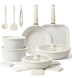 20 Piece Cookware Set White