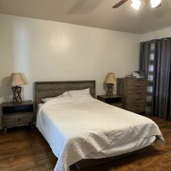 Bedroom Set Including Comfortable Bed Queen Size 