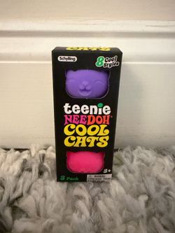 Teenie NeeDoh Cool Cats 3 Pack Pink/Purple/Blue