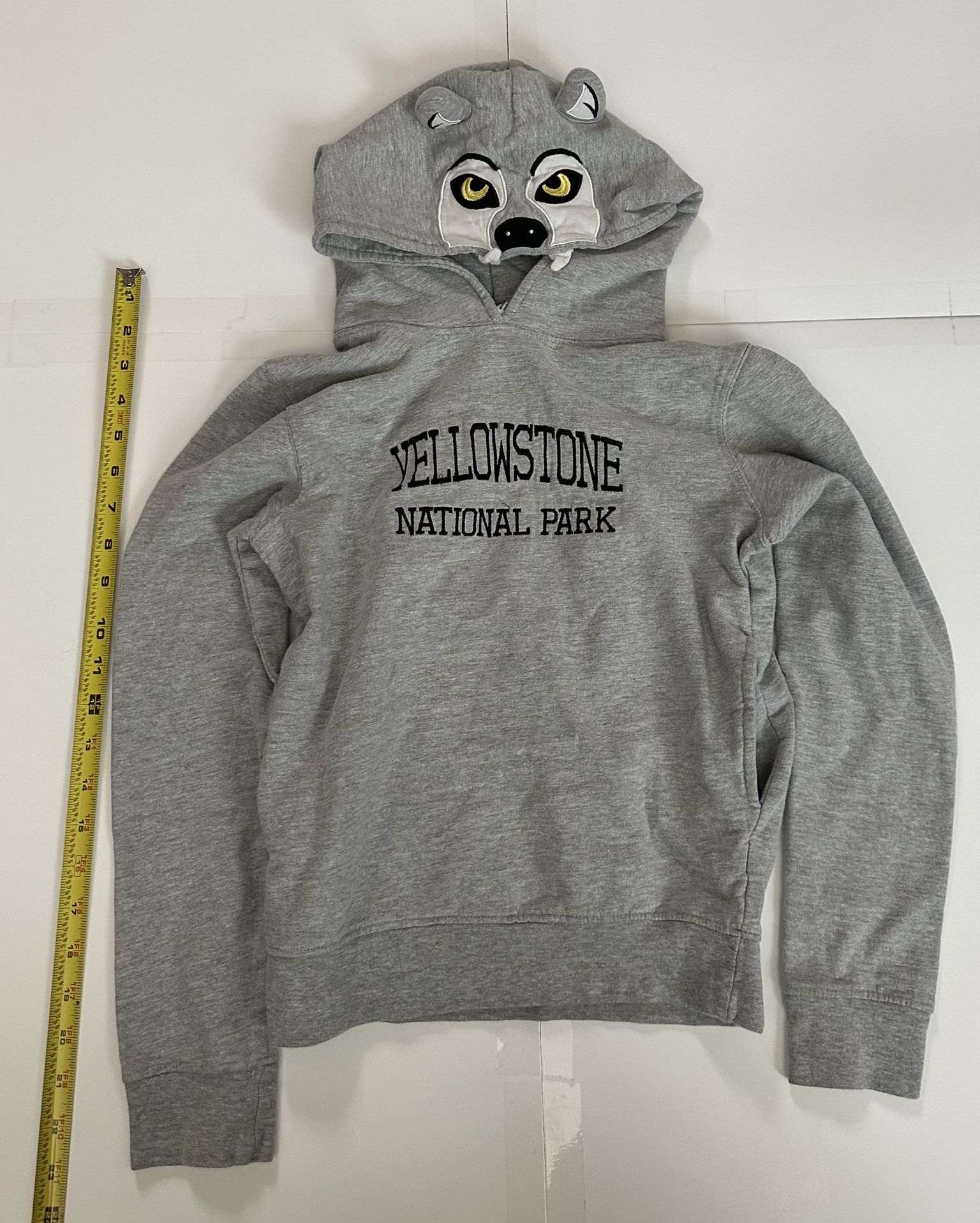 Kids Yellowstone Hoodie Size Medium 8 With Animal Hood Grey