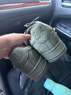Nike Air Force 1 Low Kobe Mamba Forever 8/24 Olive Khaki Snakeskin Size 10
