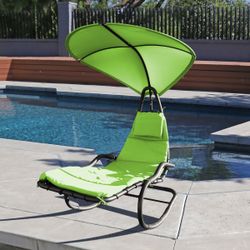 Outdoor Garden Backyard Poolside Hammock Rocking Chair Lounge Chaise Swing Lime GREEN