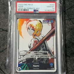 Psa 10 One Piece Nami OP03 ALT ART LEADER