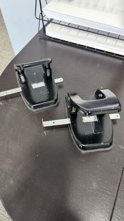 Black 2-Hole Paper Punch Set of 2