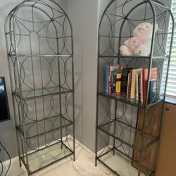 Metal shelf With Glass Set (2)