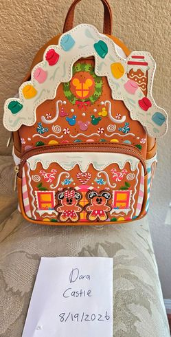 Disney loungefly gingerbread backpack nwt rare