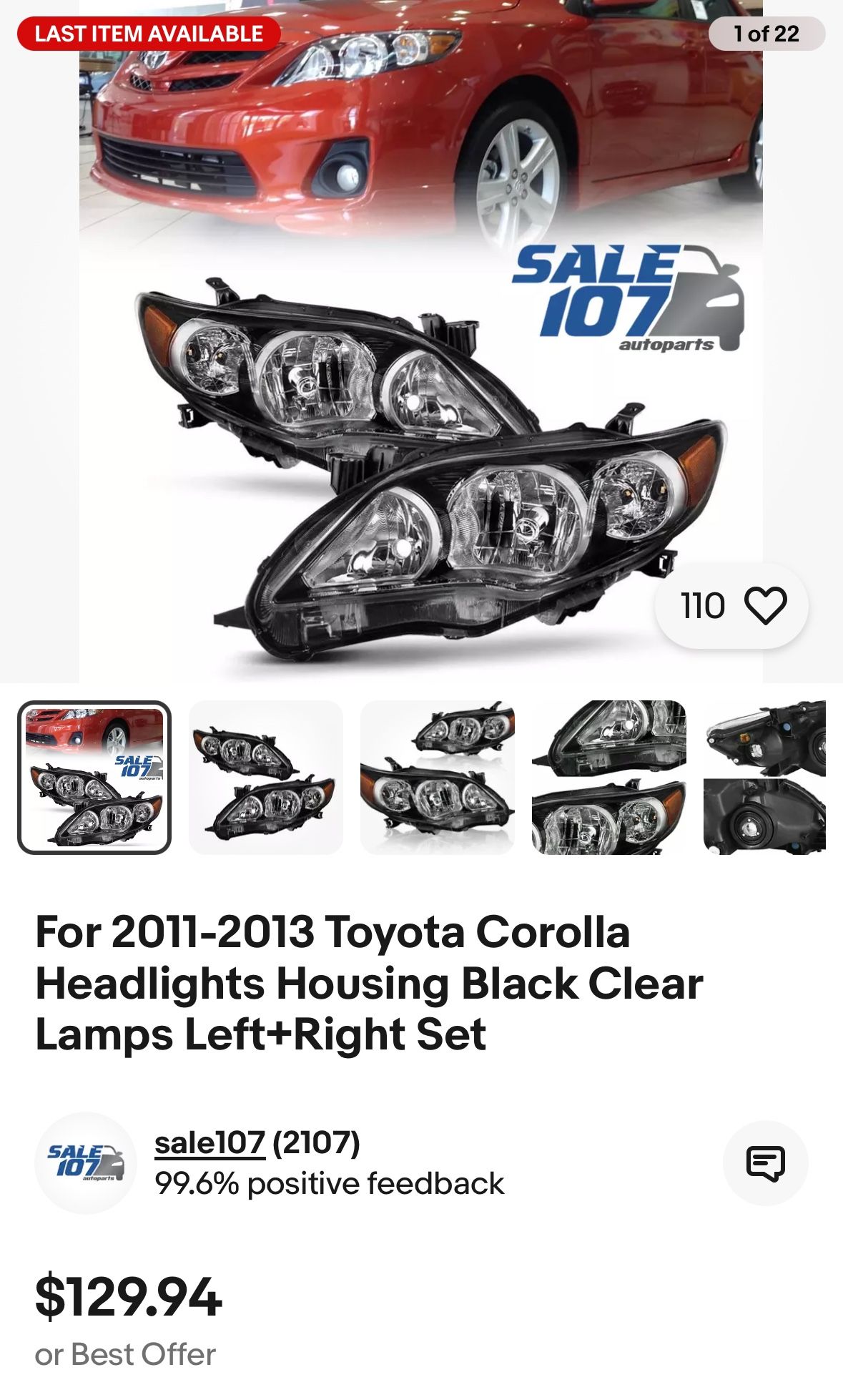 Corolla Headlights