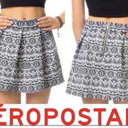Aeropostale Monochrome Geometric Skater Skirt