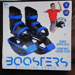 Madd Gear Boosters Bouncing Boots Blue/Black ..Shoe Sz 3-6 Anti-Gravity *NEW*