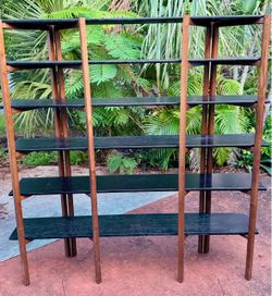 Bi fold shelving unit