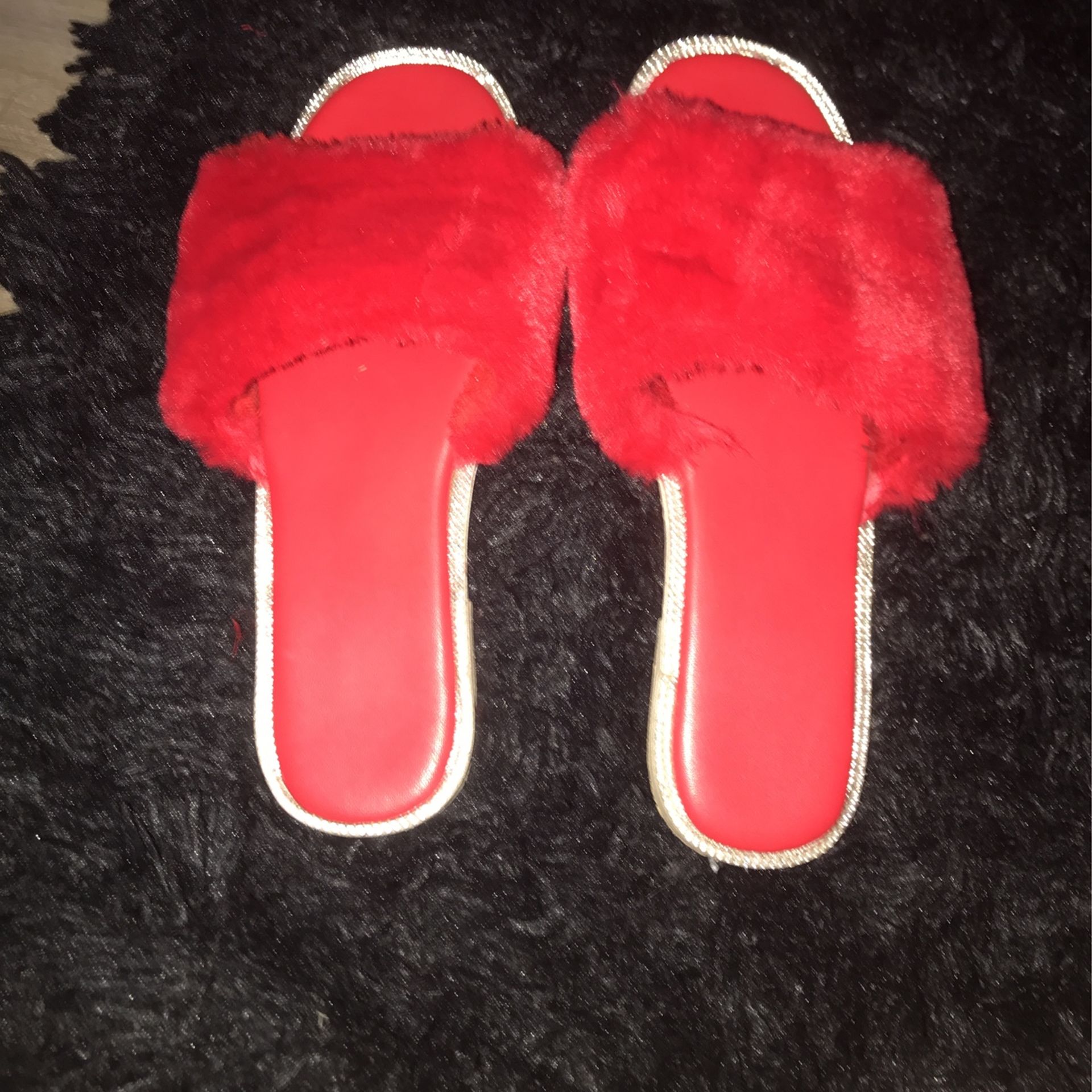 Red Bling Sandles Size 7