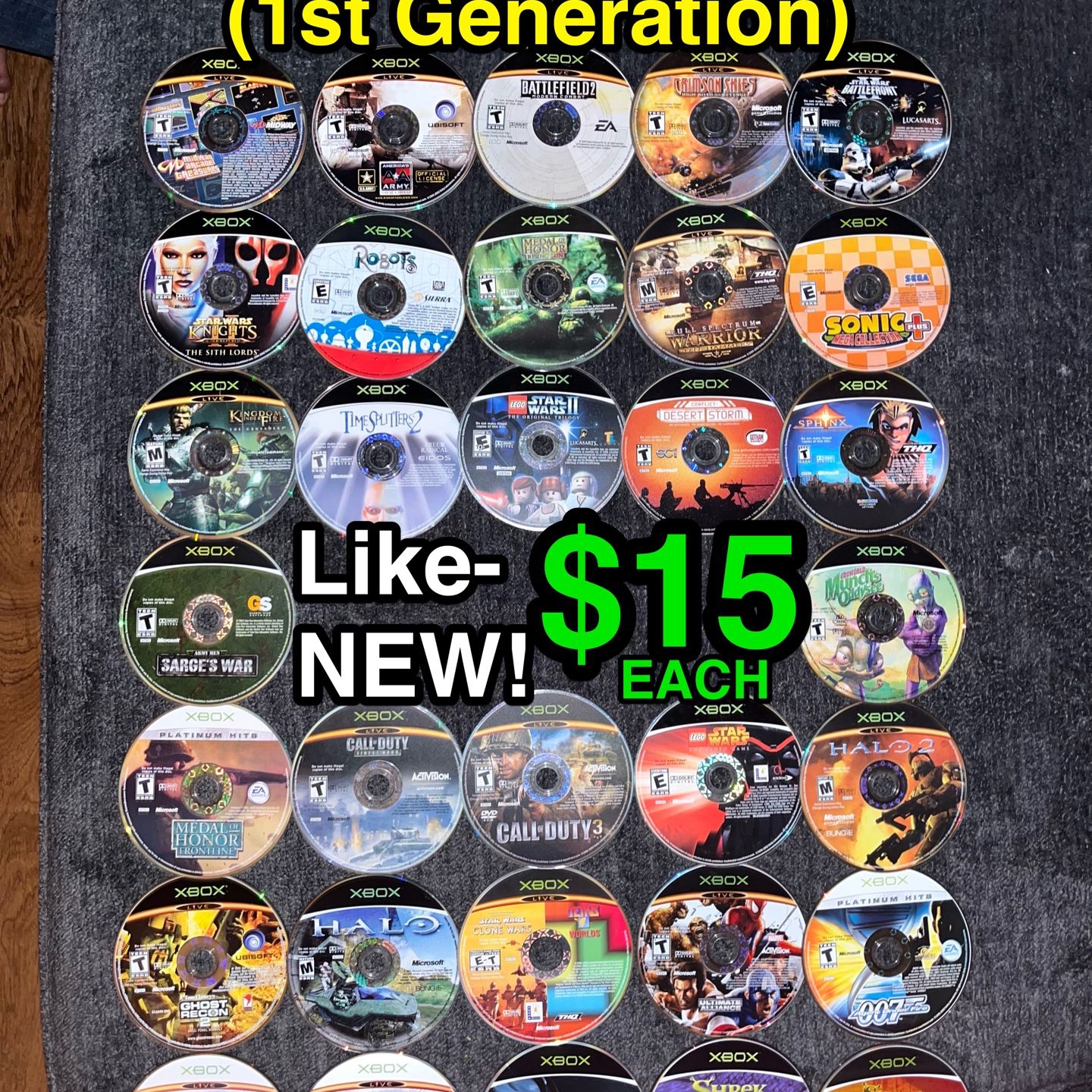 Orginal Xbox Collection Disc $15 Like-NEW Original Xbox Game Discs Lot for Sale in Paramount, CA ...