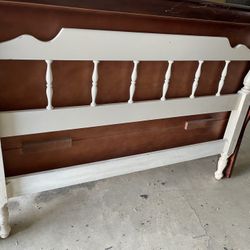🥰FULL SIZE WHITE COLOR BED FRAMES: Headboard And Metal Rail Frame. $199 EACH🥰
