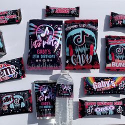 Tik Tok Party Favors Any Theme 