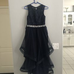 Navy Blue Dress For Girls Age 9-11 Like New Worn Once