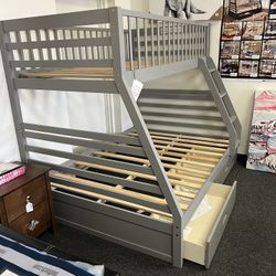 Twin Over Full Bunk Bed With Drawers 